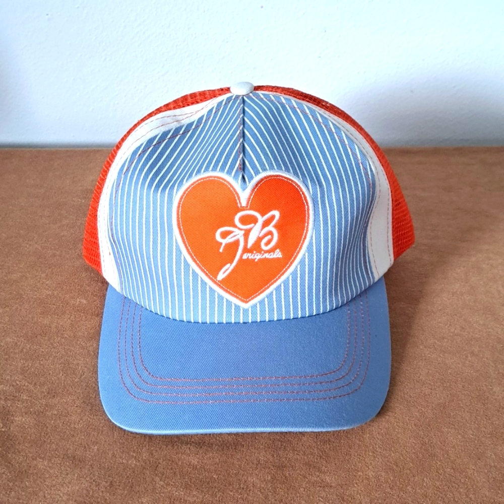 VintagJoe Boxer Originals Trucker Hat adjustable embroidered blue orange unisex.